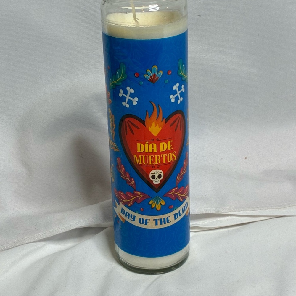 🐼 3/$25 NWT Day of the Dead Blue Candle